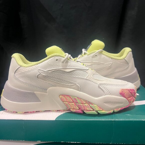 Puma Hedra Chaos Women NWT PUMA HEDRA CHAOS IN MARSHMALLOS FIZZY YELLOW SZ 7.5 W